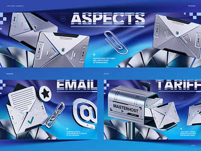 Email 3d blender blue design email mail tech technology white