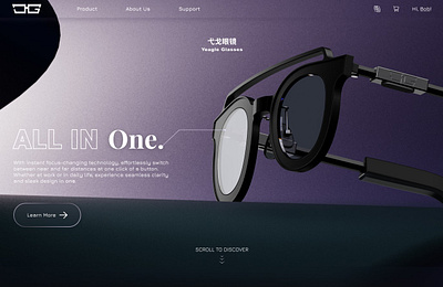 Smart Glasses Website Homepage ui ux website