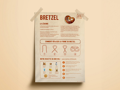 Redesigning Recipes for La Maison du Pain alsace bretzel design flyer graphic design illustration illustrator kougel photoshop recipe