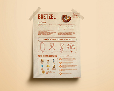 Redesigning Recipes for La Maison du Pain alsace bretzel design flyer graphic design illustration illustrator kougel photoshop recipe