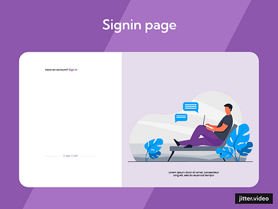 Signin page animation figma figma page signin signinpage uiux website