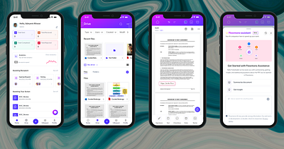 Flowmono Sign Mobile document management e sign mobile app ui design