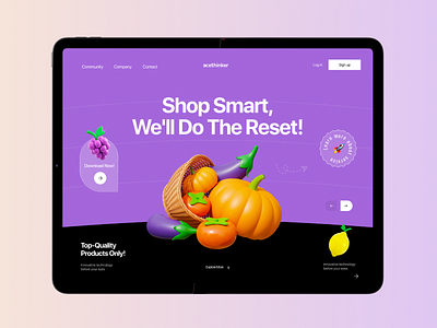 Online Fruit Store ! 🍎🍉 e commerce fresh produce hero section modern slider online fruit shop online shopping online store product slider ui web design website website design