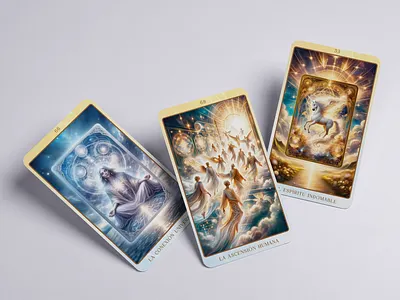 Oraculo del Despetar - Tarot Cards box branding card design cards design graphic design illustration label package packaging tarot vector