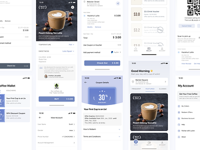 Coffee Ordering App UI Design appdesign coffeeapp mobiledesign ordersystem ui