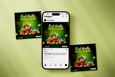 Fresh healthy Vegetable (FOOD) | Social Media Post Design banner instagram banner sale cover instagram cover post discount discount post discount sale fb post food instagram food post food promotion fresh fruit fruit media media post media social post promotion social social media