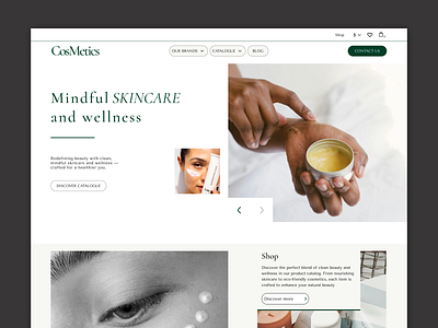 Cosmetics minimal light website design beige web design cosmetics website e commerse design light web design minimalist ui web design