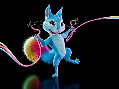 Lincoln Durham + Snippy the Squirrel 3d illustration