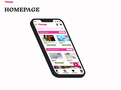 KONGA HOMEPAGE APP REDESIGN branding ui