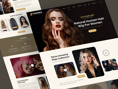 Hair Wigs Extensions Store Ecommerce Website case study ecommerce design ecommerce landing page ecommerce uiux ecommerce website figma website hair extensions hair salon website hair wig homepage hair wigs hair wigs extensions hair wigs sale hair wigs store hair wigs website online store shopify website shopping website website design website landing page website uiux