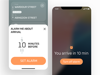 Destination alarm App alarm app map map app mobile app mobile app design mobile app identity mobile ui ui