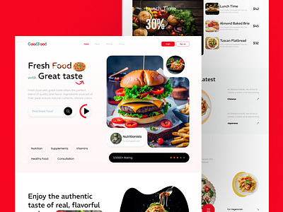 Food landingpage & website design eating fast food fastfood website food food delivery food menu food ordering website food website landingpage restaurant landingpage restaurant website ui design uiux website design