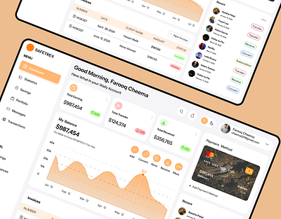 Safetrex Financial Dashboard dashboard figma financial product security ui ux wallet web