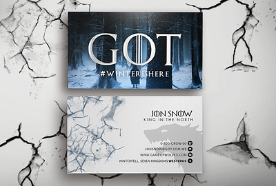 GOT Theme Business Card branding business card card design games of thrones got graphic design postcard print stationery theme vector