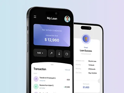 Loan App! 📲💸 digital wallet fintech loan app loan application loan management loan offers minimal app mobile app modern app personal loan ui ui trend