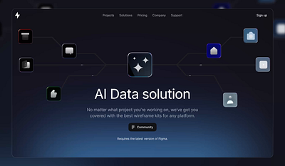 AI-powered data website header animation 3d animation cinema4d graphic design motion graphics spline3d ui