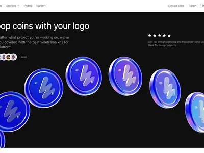 Loop Coin banner animation 3d animation cinema4d design motion graphics spline3d ui