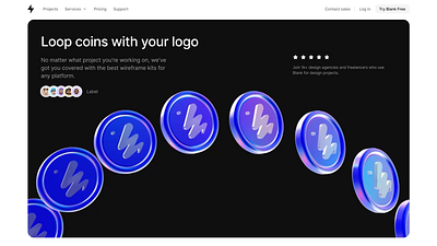 Loop Coin banner animation 3d animation cinema4d design motion graphics spline3d ui