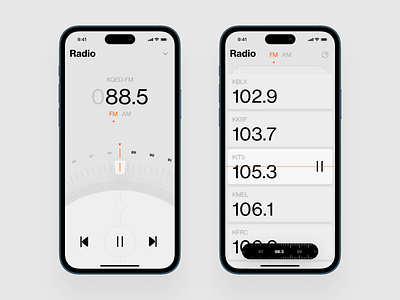 Listen dashboard design fm homepage illustration interface ios iphone mobile news rario