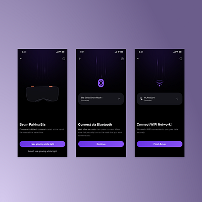 Bia App - Onboarding 1 app appdesign bluetooth onboarding onboarding app pairing mode ui design uidesign ux design wifi