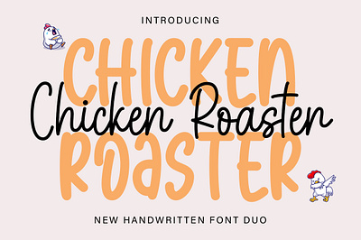 Chicken Roaster Duo Font crafting font cute font halloween font handwritten lettering monoline script script font