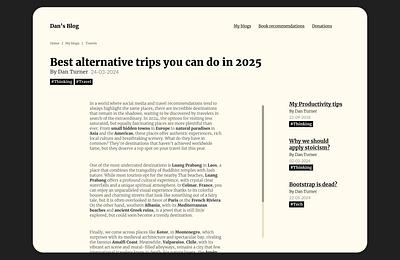 Blog UI Design app blog design ui ux website