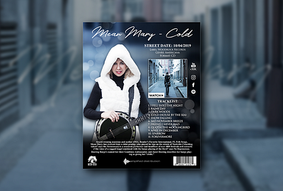 Mean Mary - Cold, Back Cover album back cover branding cover design graphic design music cover product design social media