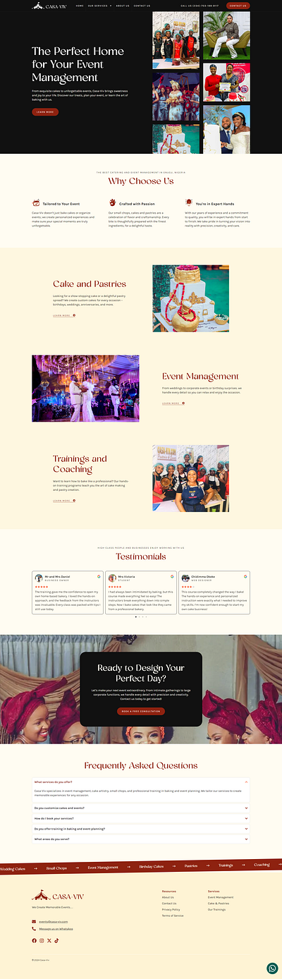 Event Website ui ux website wordpess