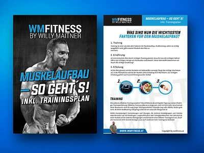 WM Fitness Brochure ad branding brochure design flyer graphic design illustration logo poster print social media stationery ui ux vector