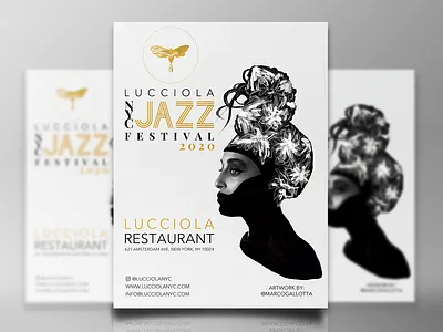 Lucciola NYC JAZZ Festival 2020 advertising branding design event festival flyer graphic design illustration jazz marketing music festival poster social media ux vector