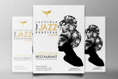 Lucciola NYC JAZZ Festival 2020 advertising branding design event festival flyer graphic design illustration jazz marketing music festival poster social media ux vector