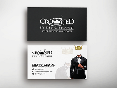 Crowned by King Shawn bc branding business card card design graphic design illustration postcard print social media stationery ux