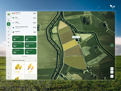 Agro-Tech company concept agrotech corn field ui