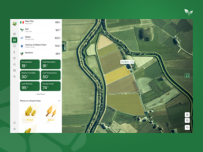 Agro-Tech company concept agrotech corn field ui