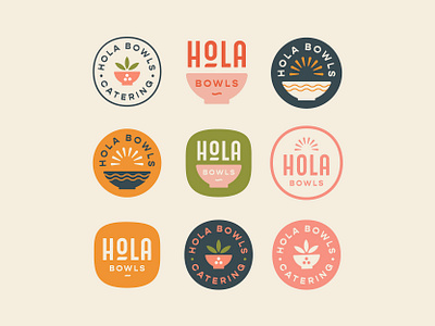 HOLA BOWLS Catering bowls catering food healthy hola icon logo mark poke symbol