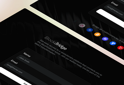 Blockbridge waitlist crypto design framer framer template template ui waitlist web3