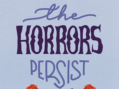 The Horrors cards design graphic design hand lettering illustration typography