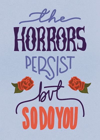 The Horrors cards design graphic design hand lettering illustration typography