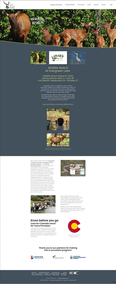 Wild Aware: Wildlife Watch branding responsive design ui ux web design website