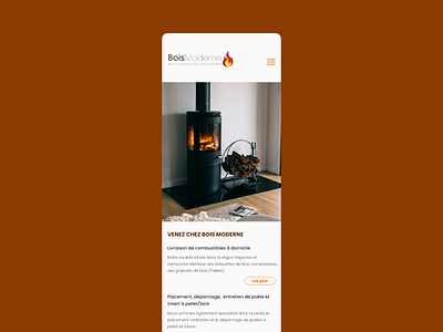 Website redesign: Bois moderne design mobile redesign simple ui web