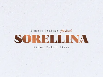 Sorellina Pizza branding graphic design logo menu pizza