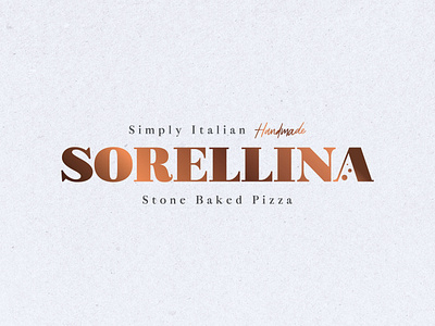 Sorellina Pizza branding graphic design logo menu pizza