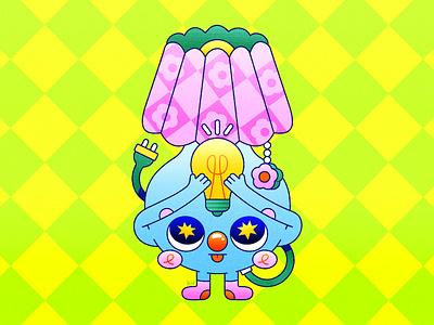 Peachtober24: Lamp character art character design colorful concept concept art cute character decor design digital art drawing flat graphic design home decor illustration illustrator kawaii design lamp pattern peachtober vector