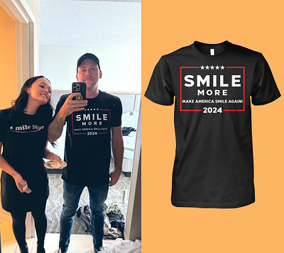 Smile More Make America Smile Again 2024 Shirt design illustration