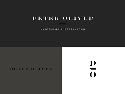 Peter Oliver Barbershop branding brochure design graphic design logo shopfront design stationary