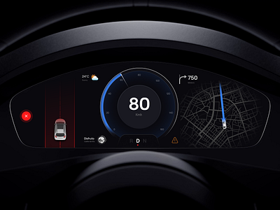 Car Cluster HMI Dashboard 3d animation branding car dashboard design graphic design hmi motion graphics ui uiux vehicle