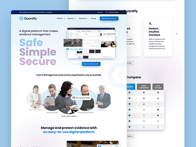 Guardify - Home Page bright clean colorful design graphic design home home page modern ui ux web design website website design