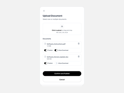 Upload Document Element component design documents element figma minimal product desgin ui ui ux ui design uidesign upload ux