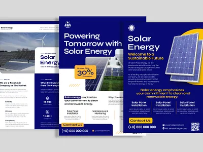 Excited to share my latest design for a solar flyer! ads posts banners brouchers company ads company profile flyers graphics linkedin banners marketing ads posters solar ads solar broucher solar flyer