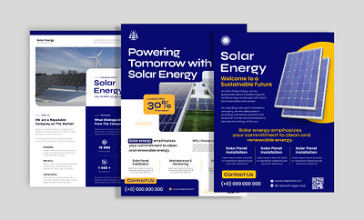 Excited to share my latest design for a solar flyer! ads posts banners brouchers company ads company profile flyers graphics linkedin banners marketing ads posters solar ads solar broucher solar flyer